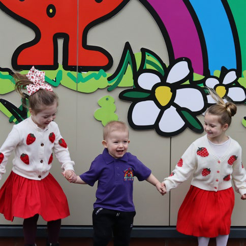 Children taking part in activities at Strawberry Fields Nursery